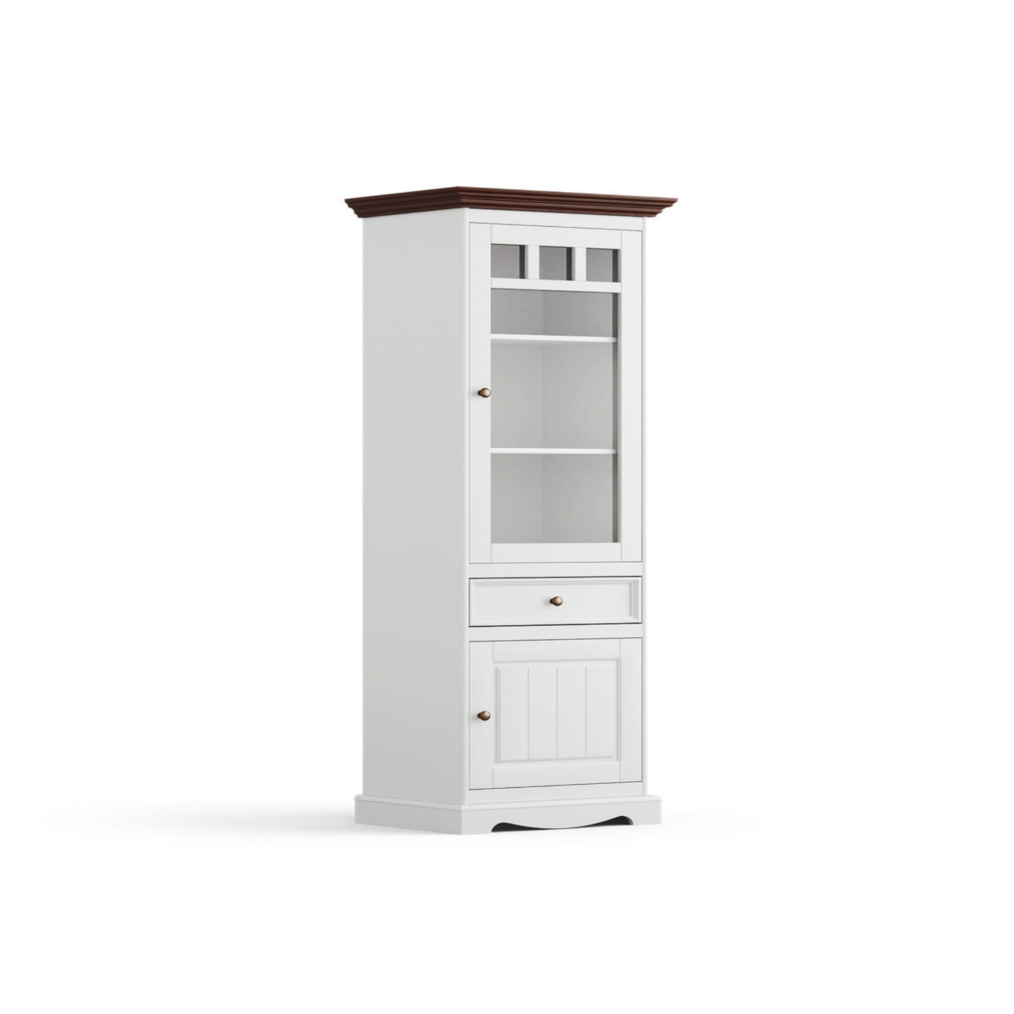 Vitrina Belluno 44x190 cm, material: masivna borovina