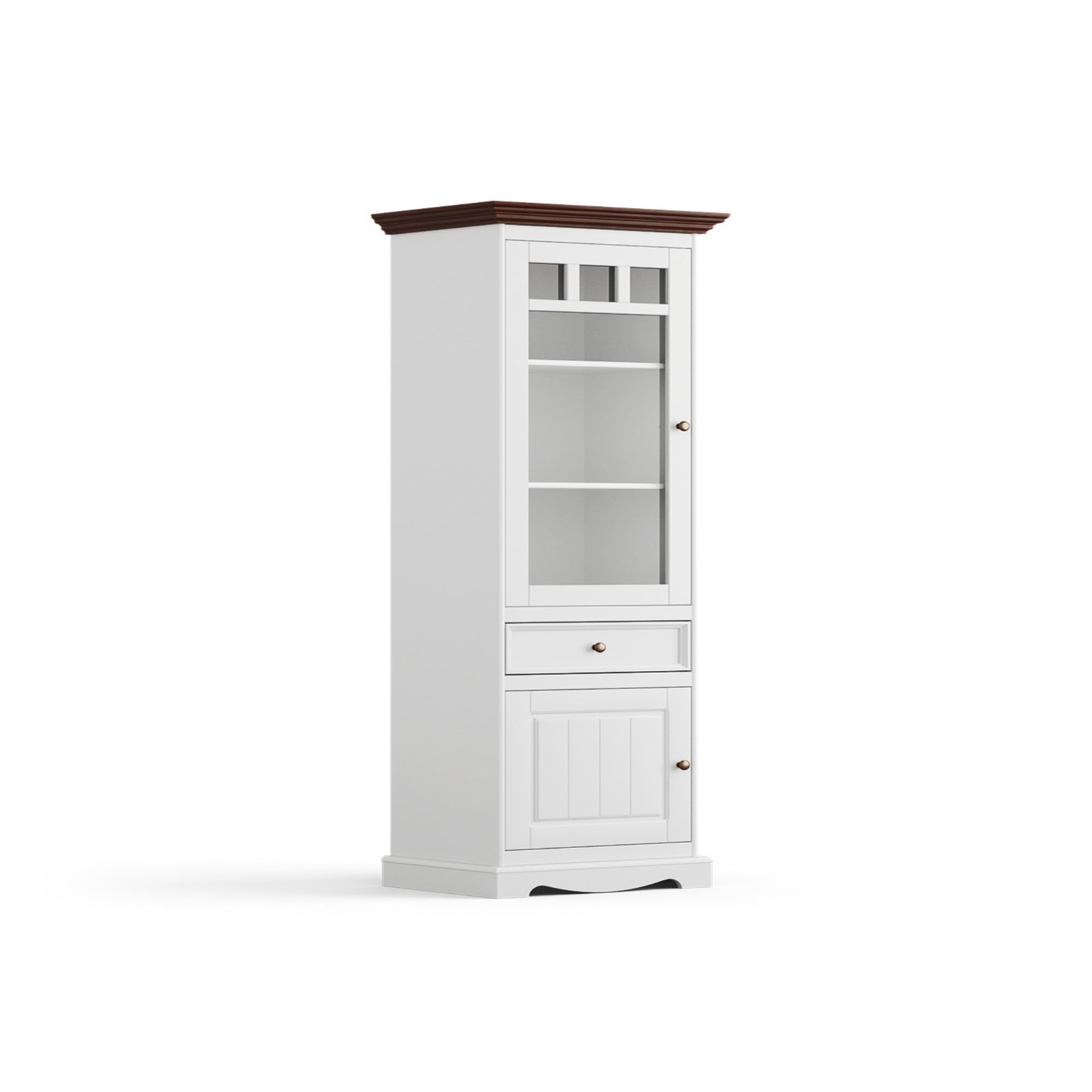 Vitrina Belluno 44x190 cm, material: masivna borovina