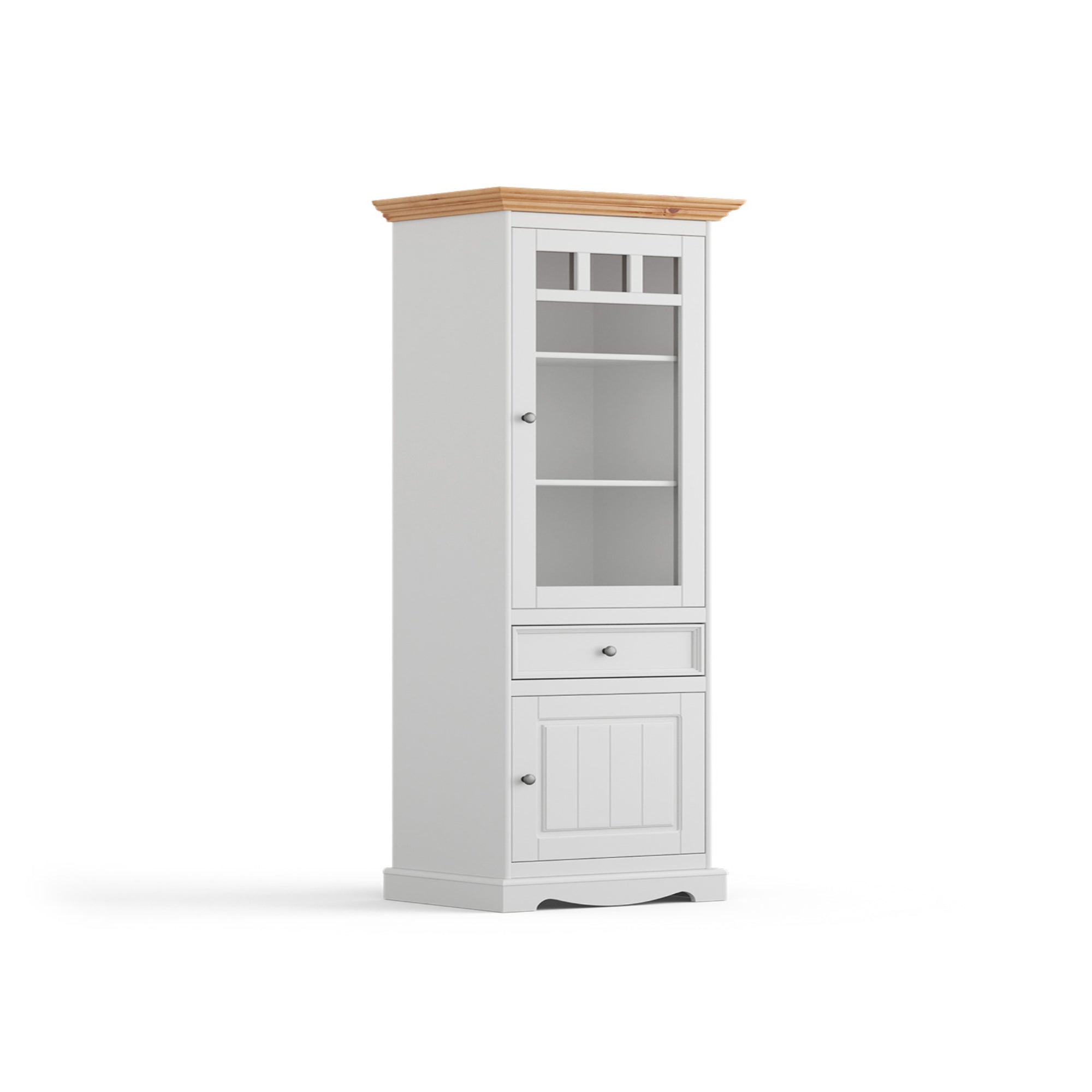 Vitrina Belluno 44x190 cm, material: masivna borovina