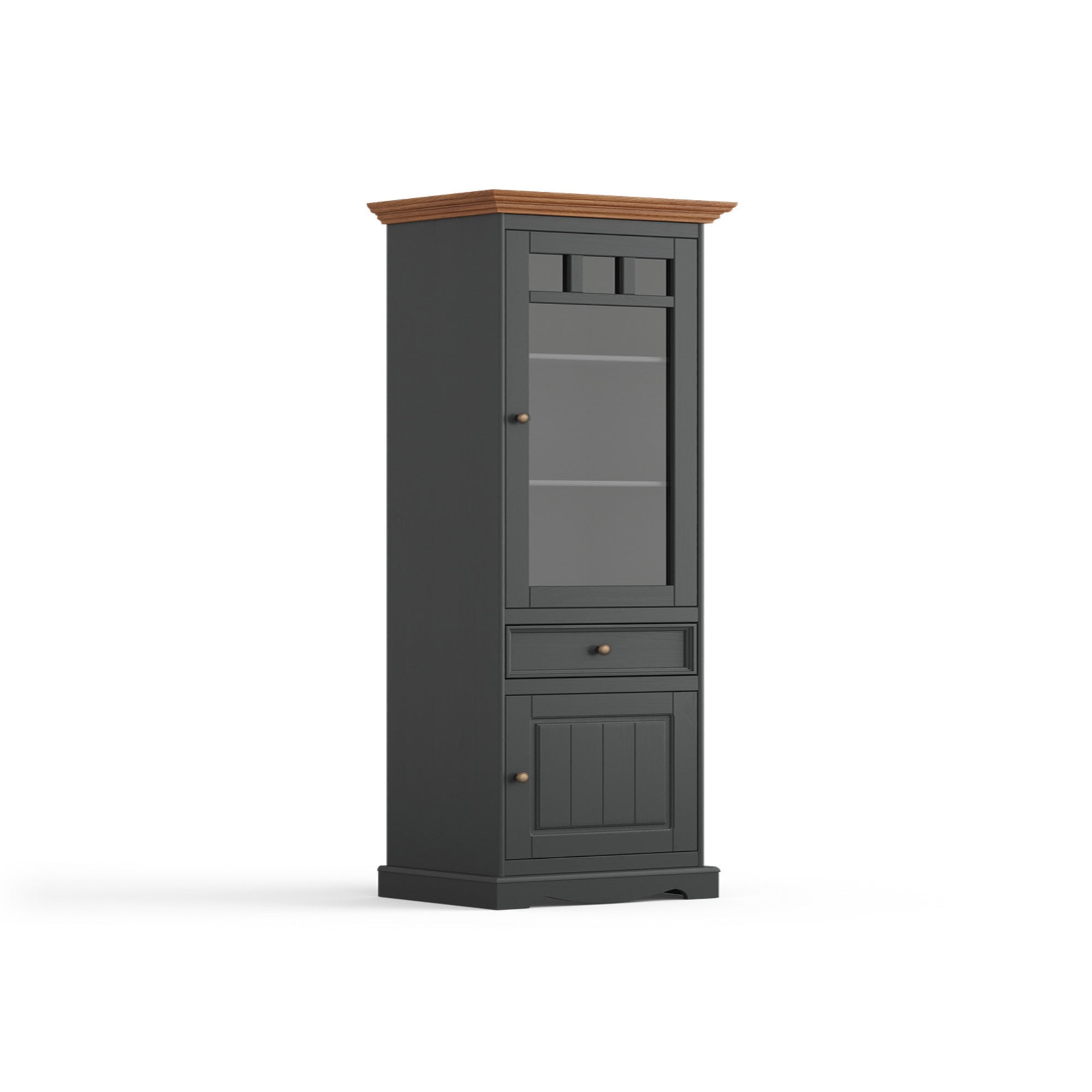 Vitrina Belluno 44,2x190 cm, Material: Masivna borovina