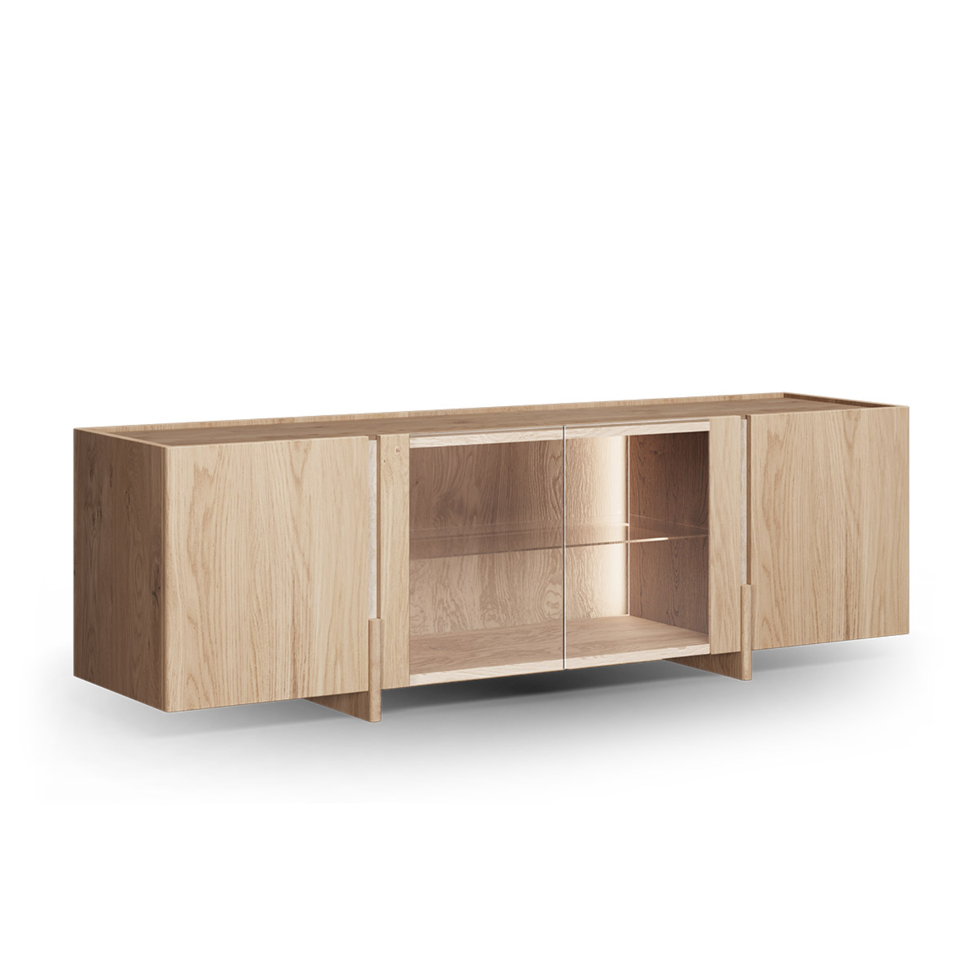 TV komoda Tivoli 180x46 cm s steklom, material: možnost izbire