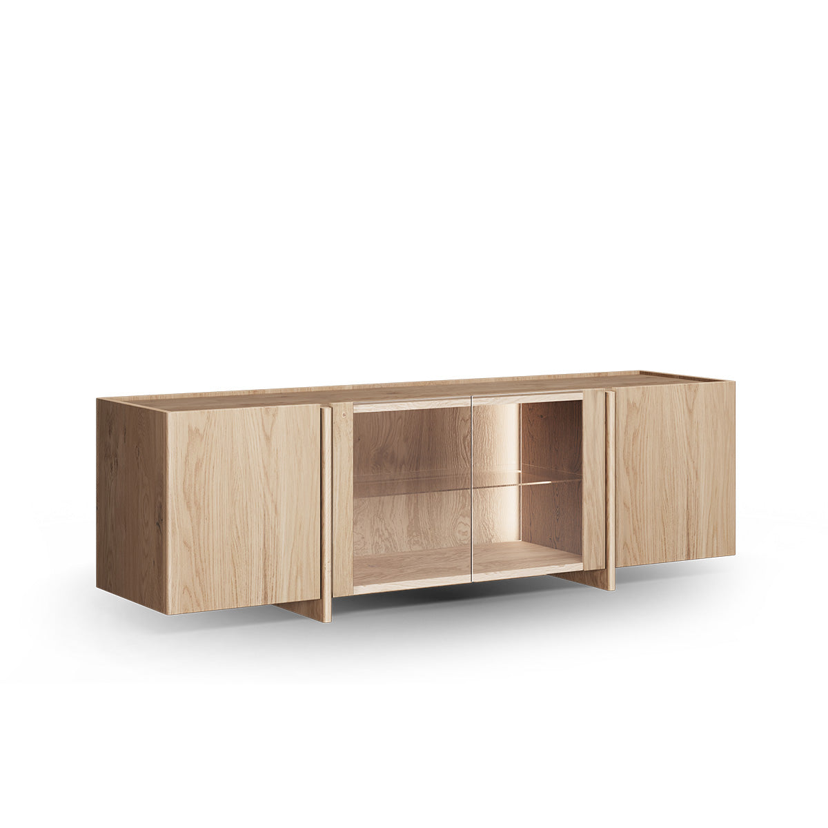 TV komoda Tivoli 180x46 cm s steklom, material: možnost izbire