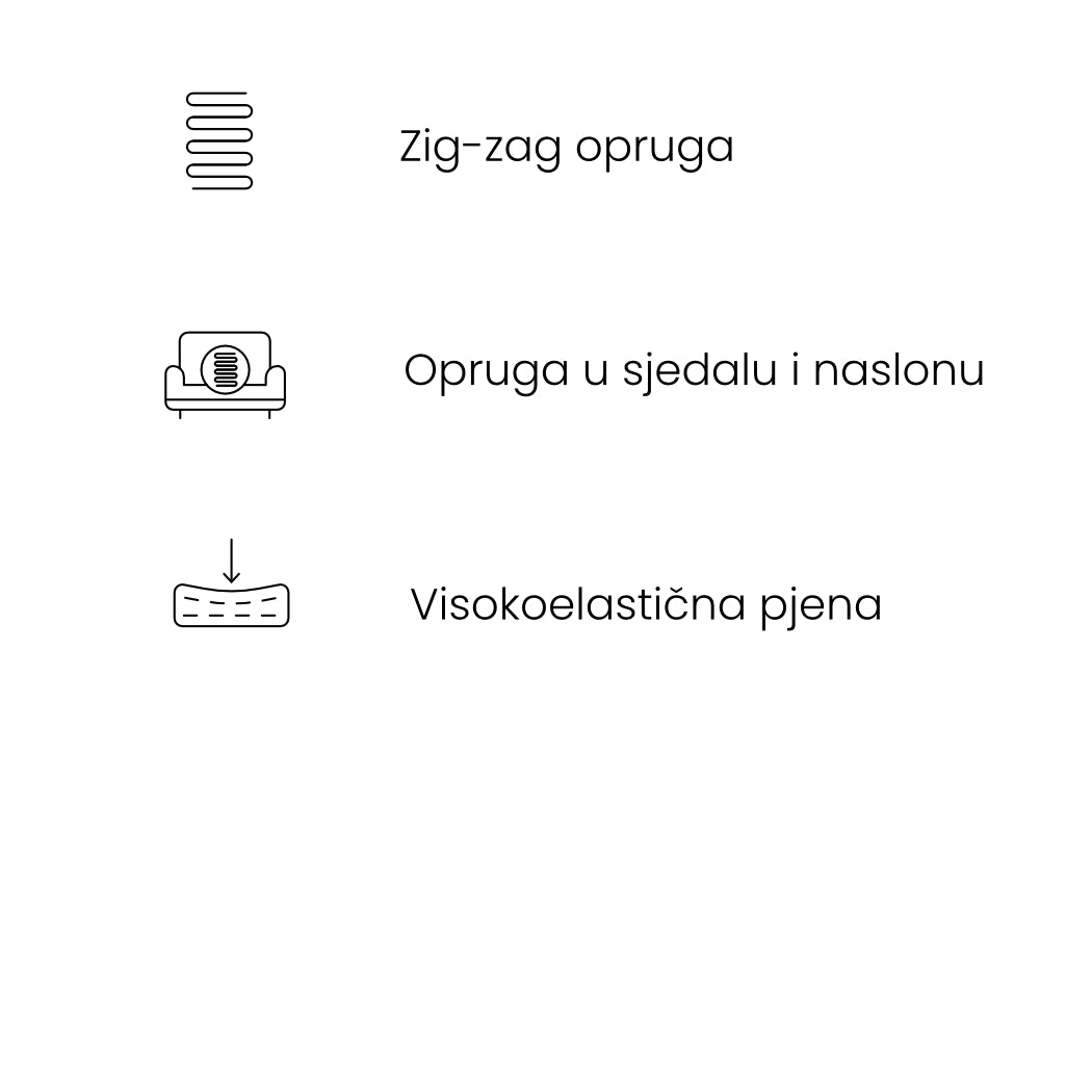 Kavč Monza 208x101cm, Material: Izbira materiala