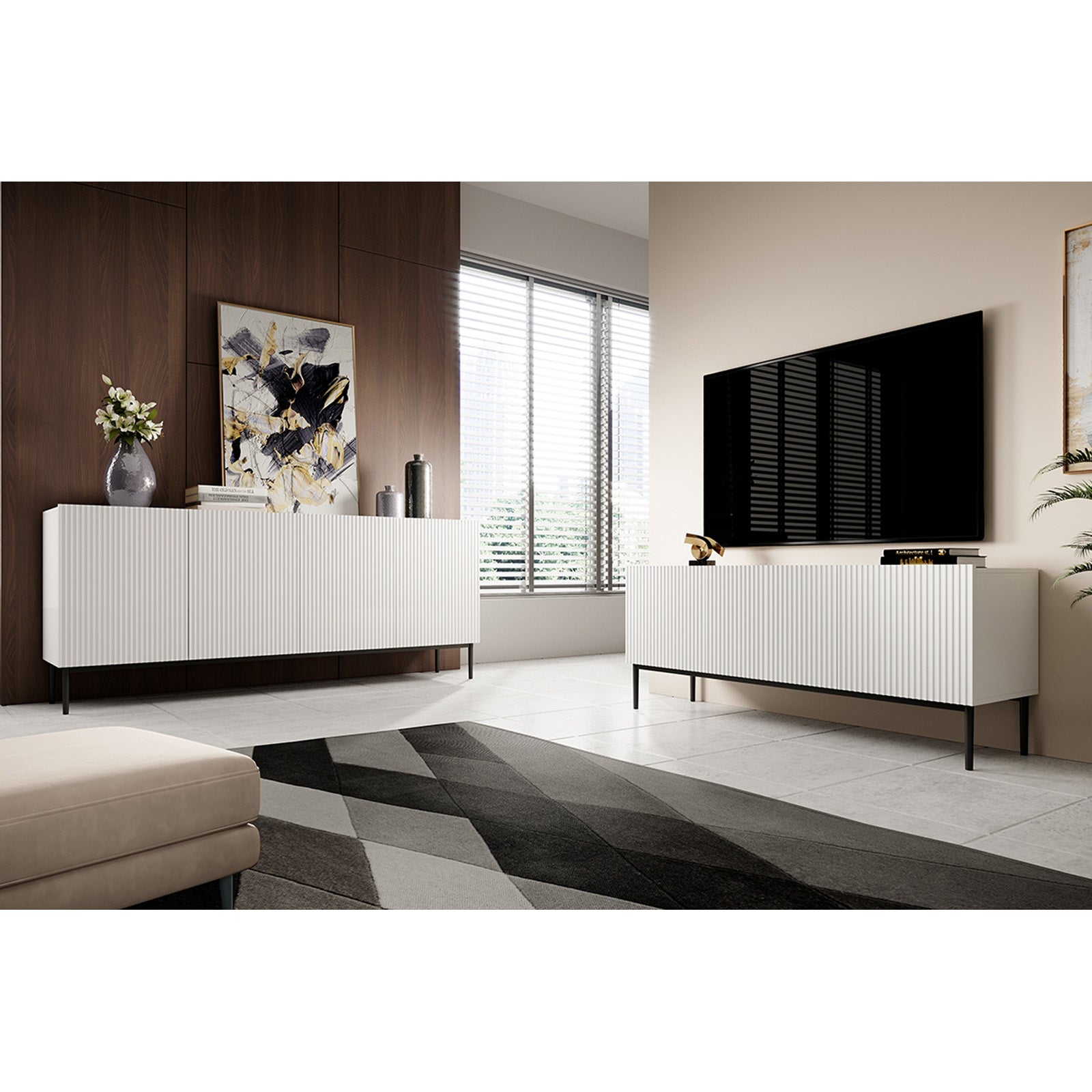 Predalnik Nicole 200 cm, 4 vrata, Material: MDF 