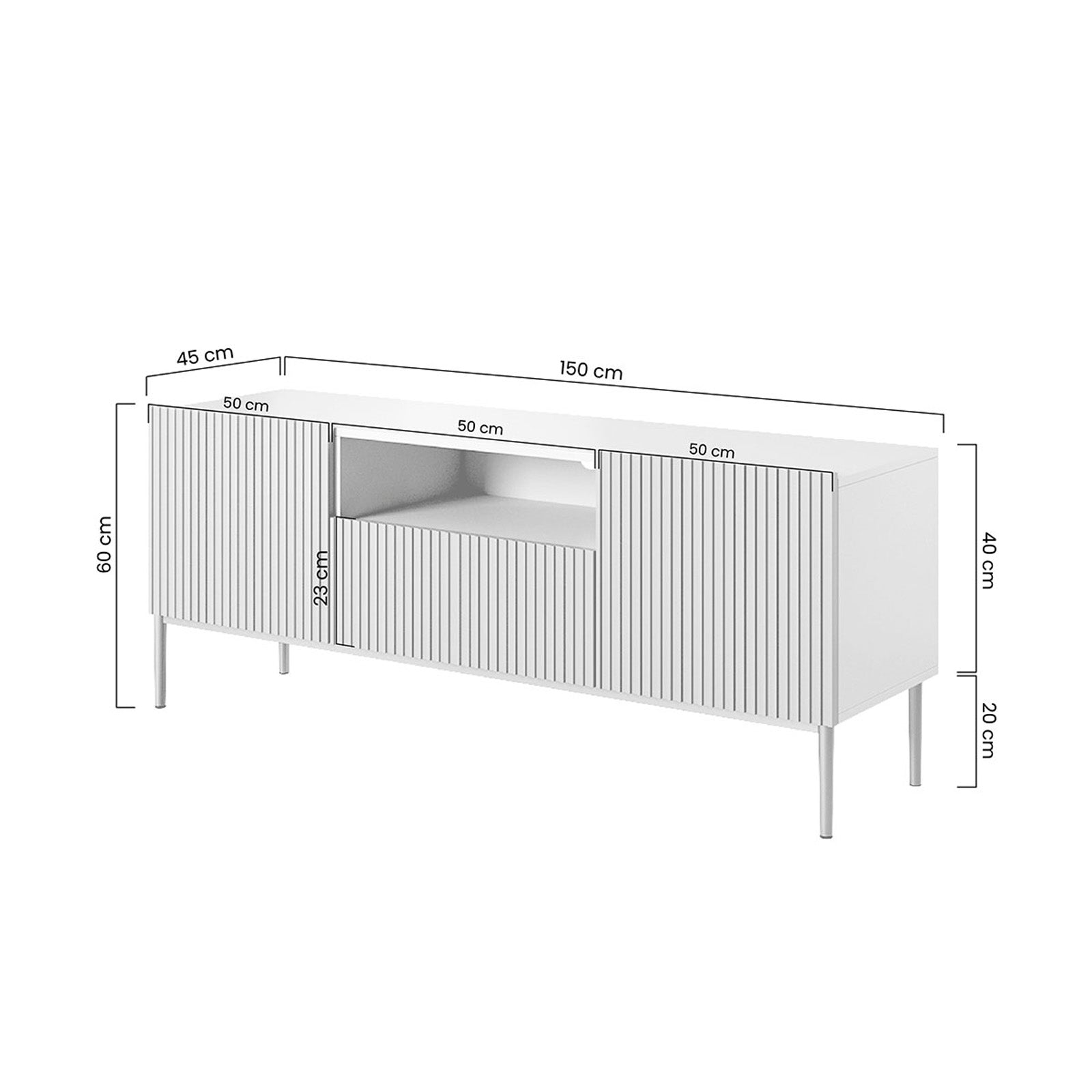 Komoda Nicole 150 cm, Material: MDF