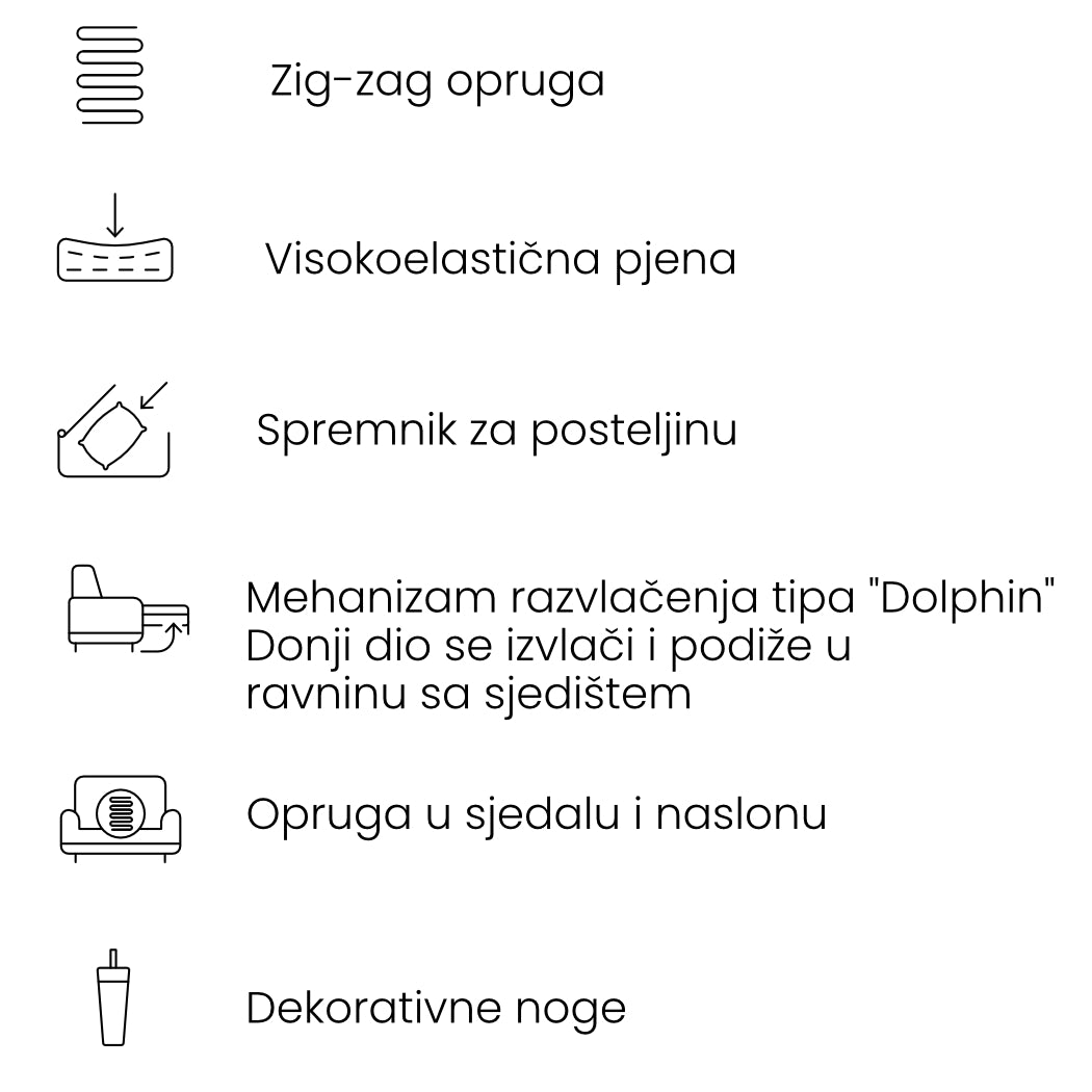 Kotna sedežna garnitura Notte, 268x174cm, Material: Izbira materialov