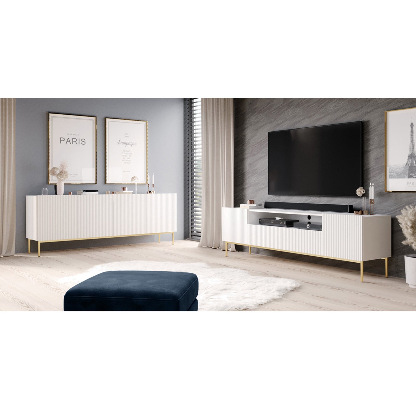 Predalnik Nicole 200 cm, 4 vrata, Material: MDF 