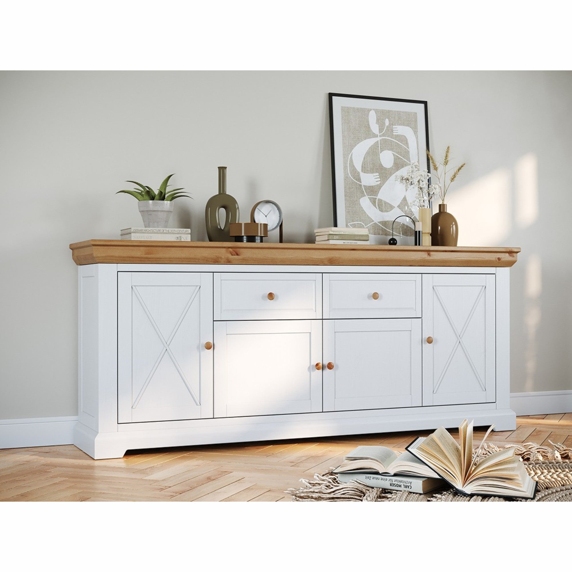 Komoda Marone 84,6x41,2 cm, Material: Masivna borovina