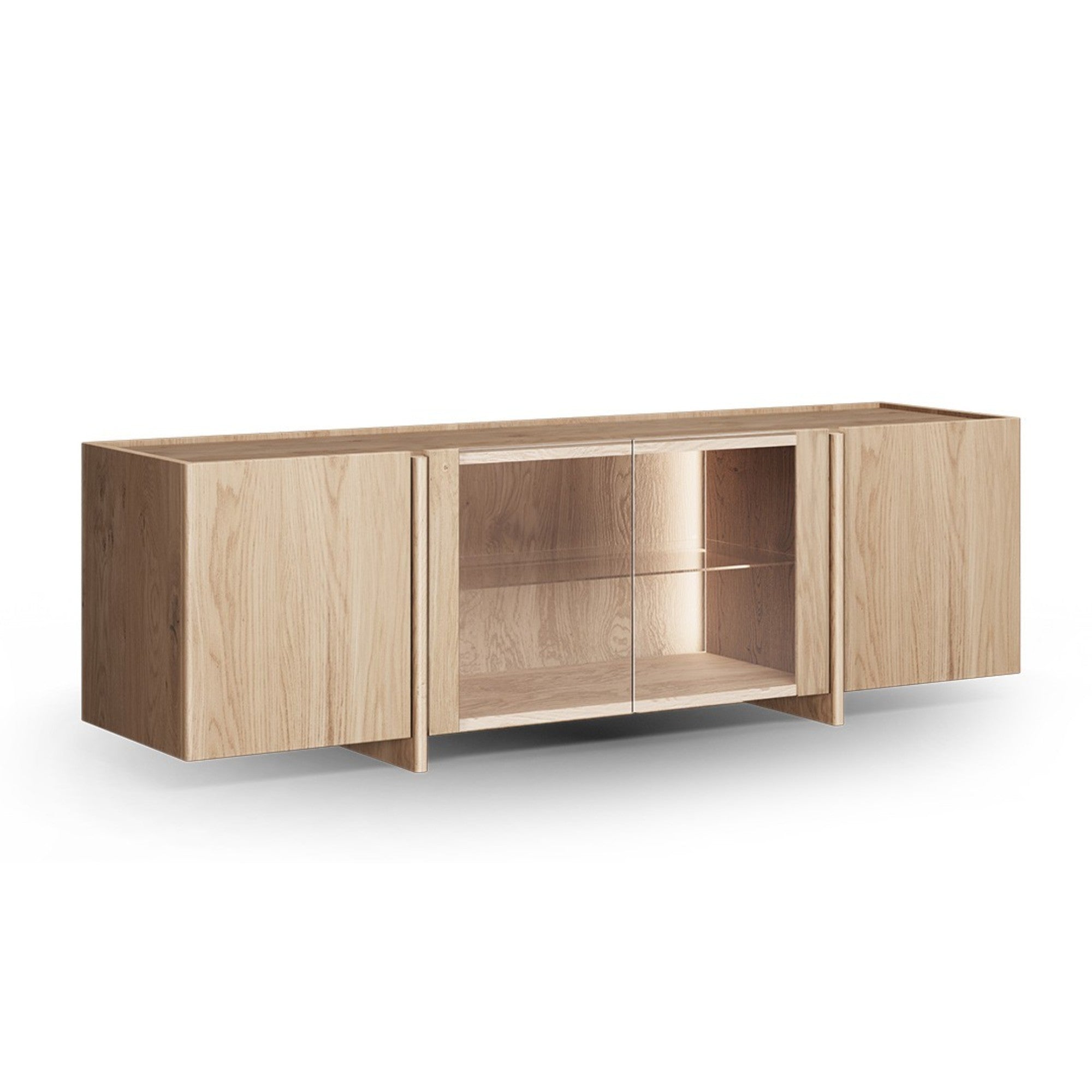TV komoda Tivoli 180x46 cm s steklom, material: možnost izbire