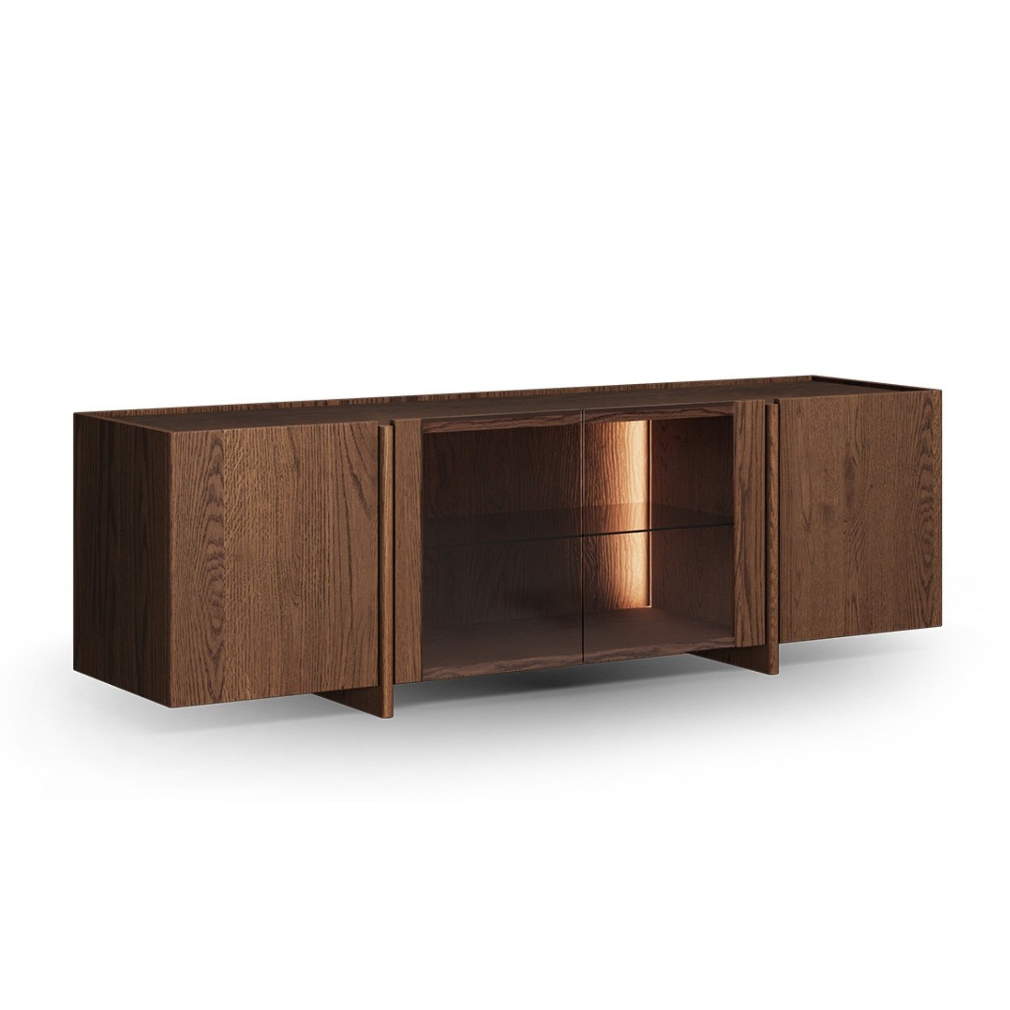 TV komoda Tivoli 180x46 cm s steklom, material: možnost izbire
