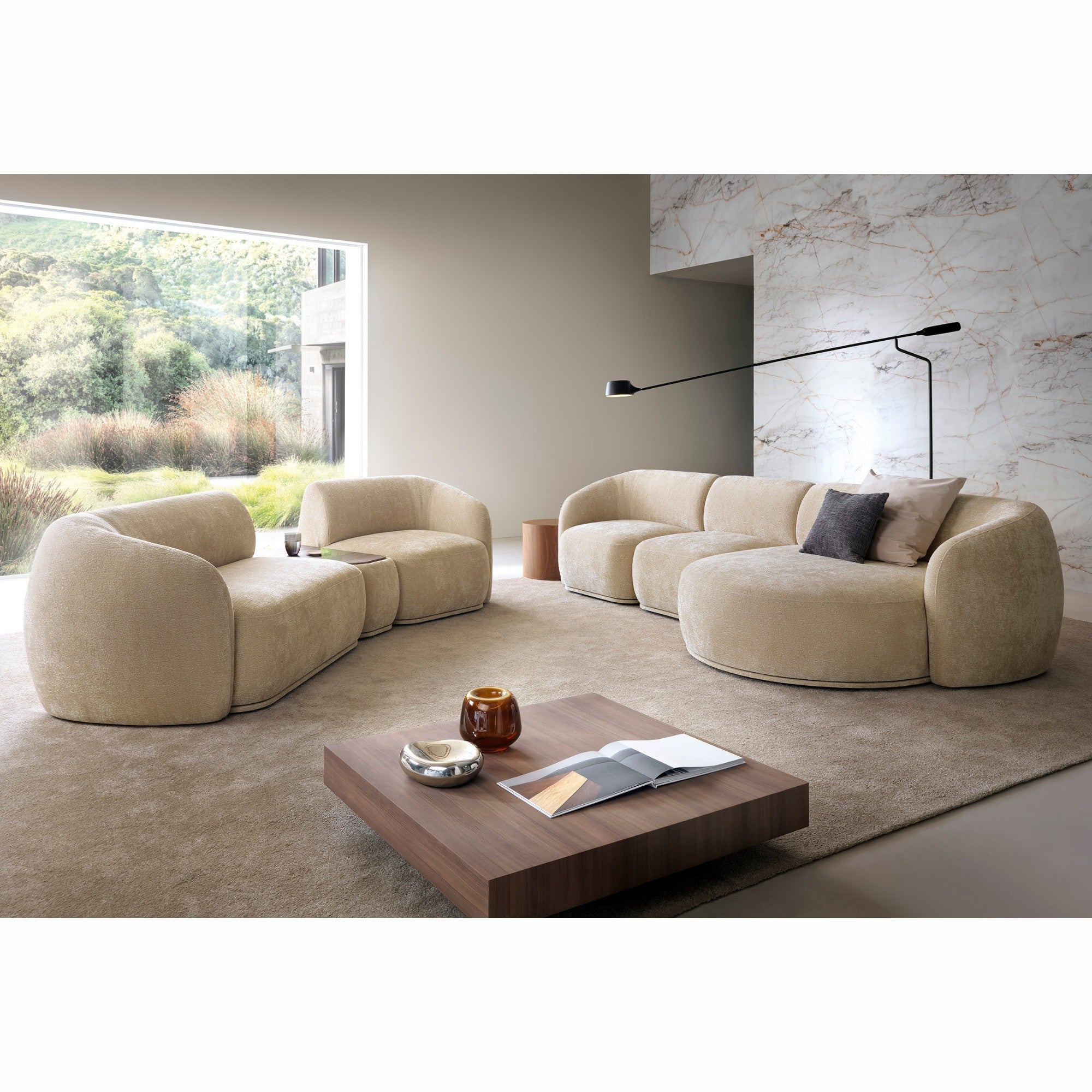 Modularna sedežna garnitura Nobo 308x147 cm, material: možnost izbire