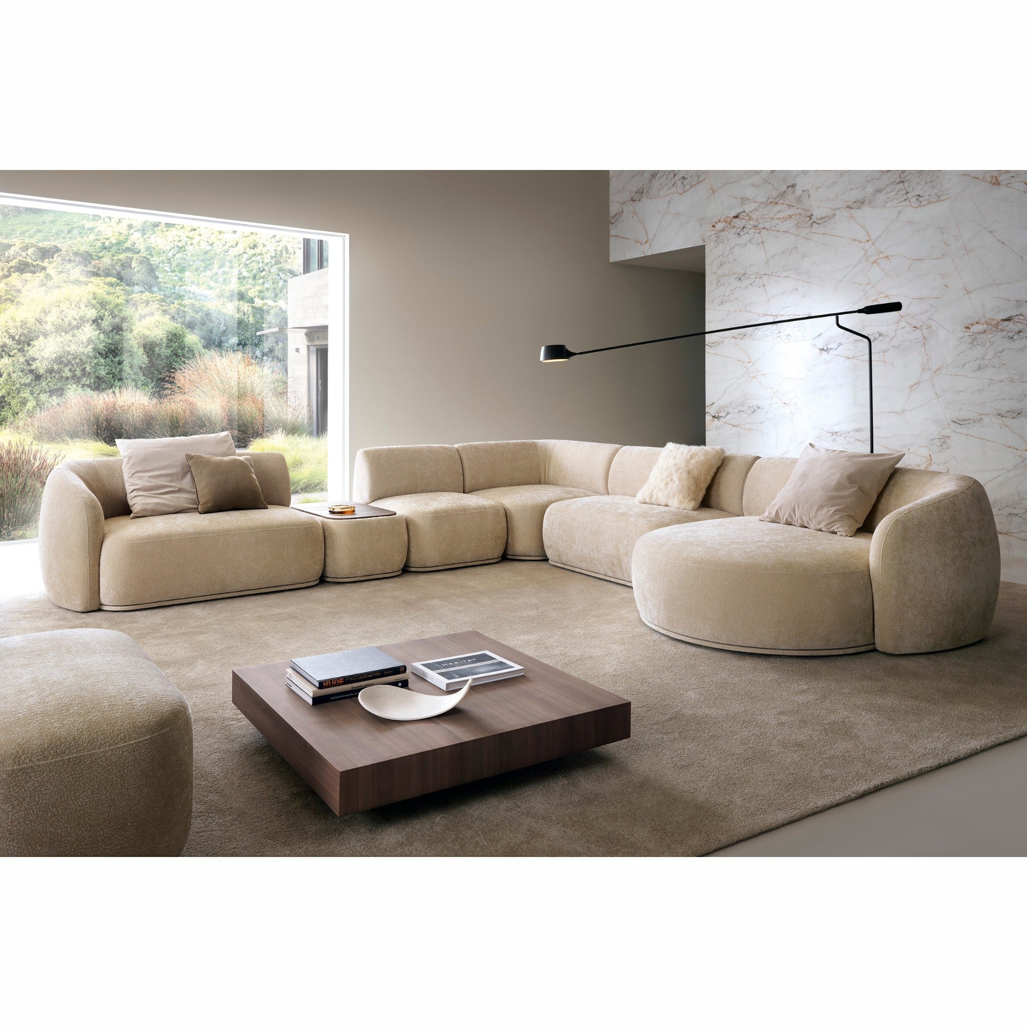 Modularna sedežna garnitura Nobo 308x147 cm, material: možnost izbire