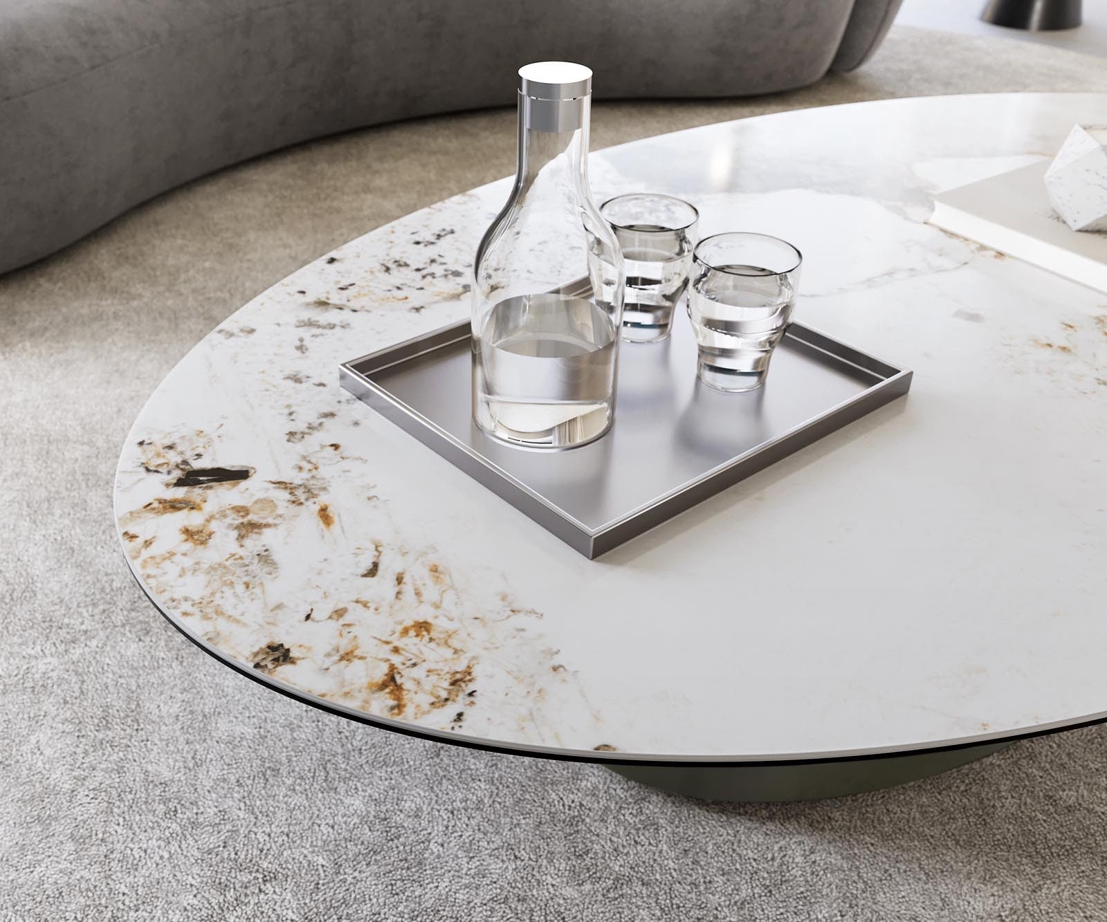 Klubska mizica Casilda 150x90 cm, material: keramika Laminam Minas Melange