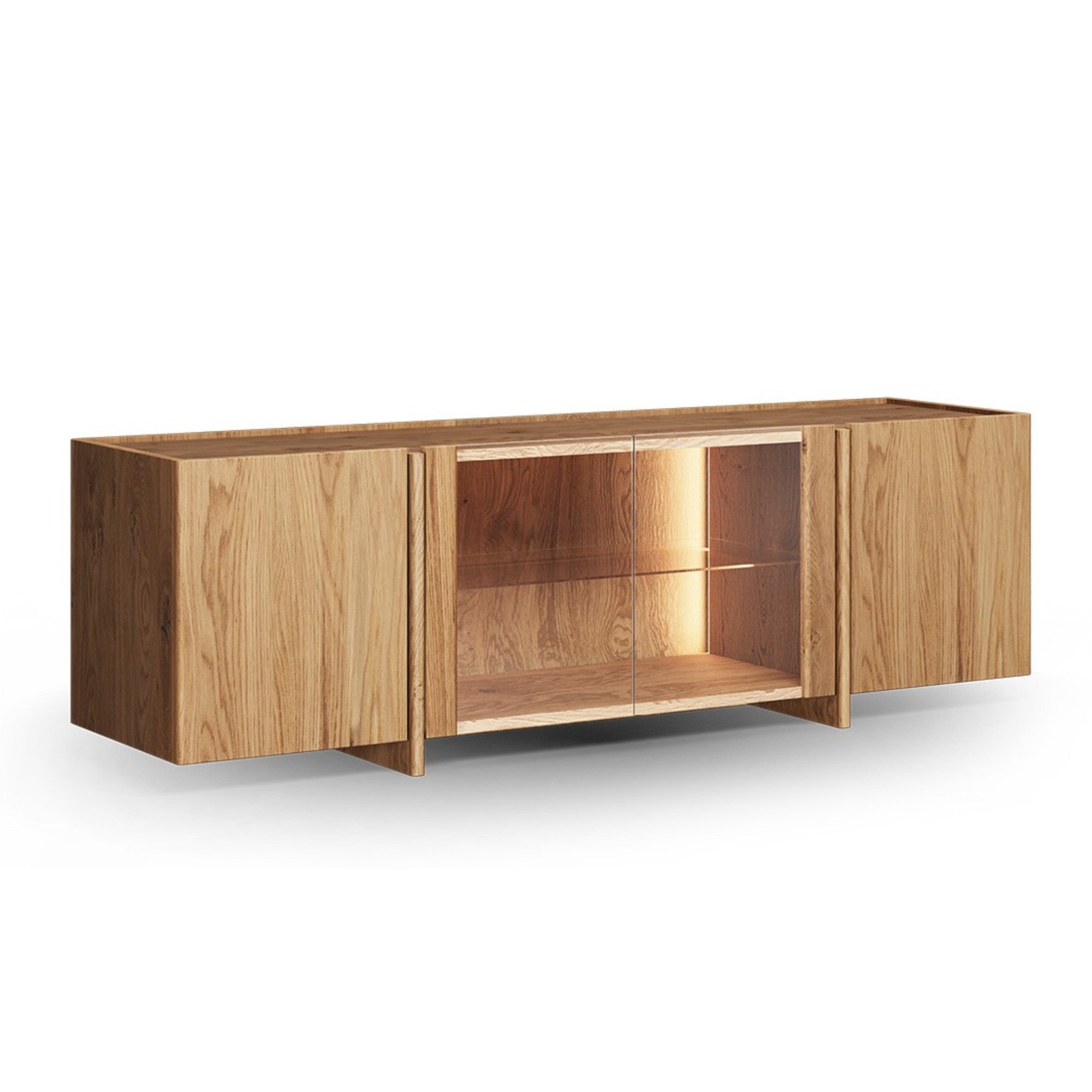 TV komoda Tivoli 180x46 cm s steklom, material: možnost izbire