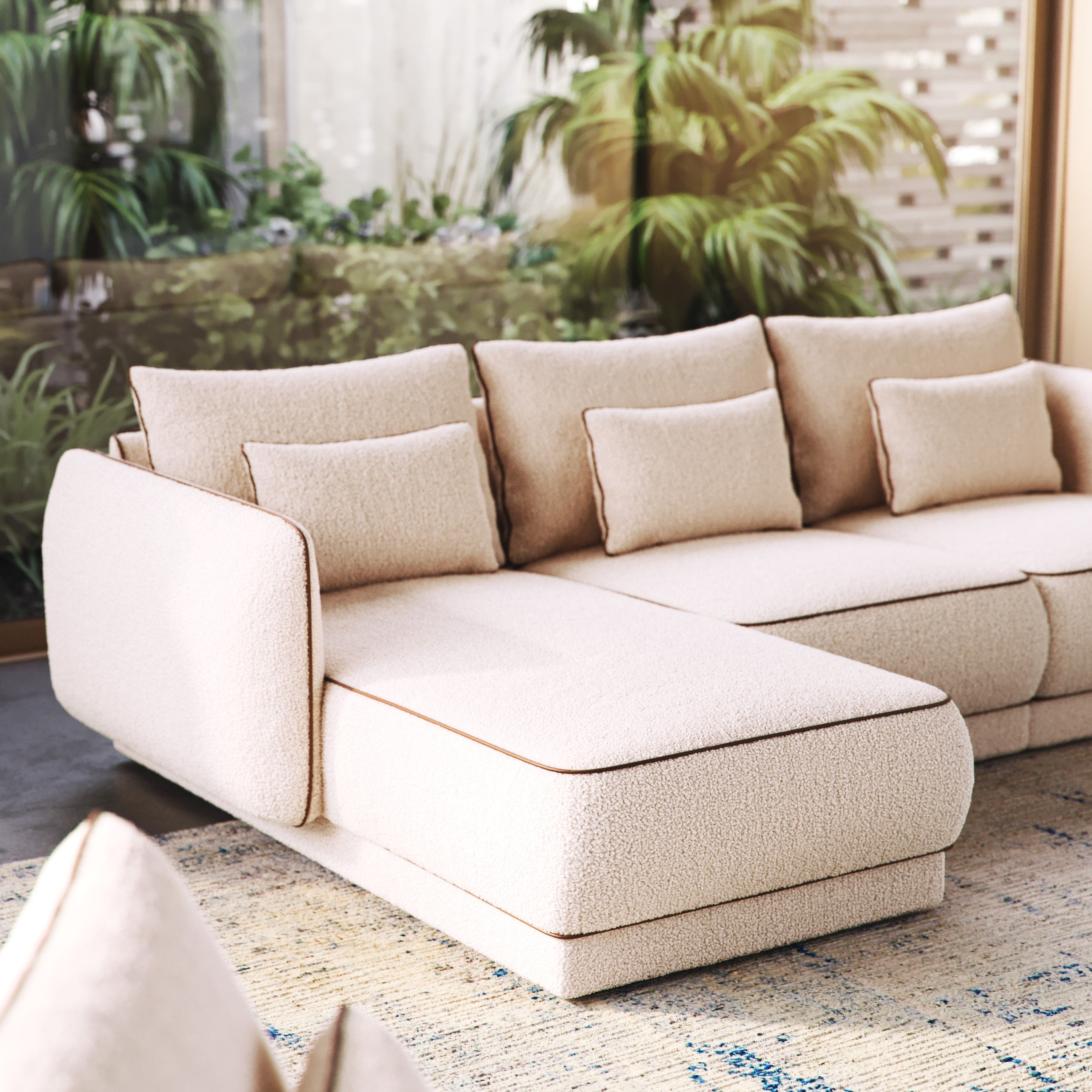Kotna garnitura Yves 273x159 cm, Material: Možnost izbire