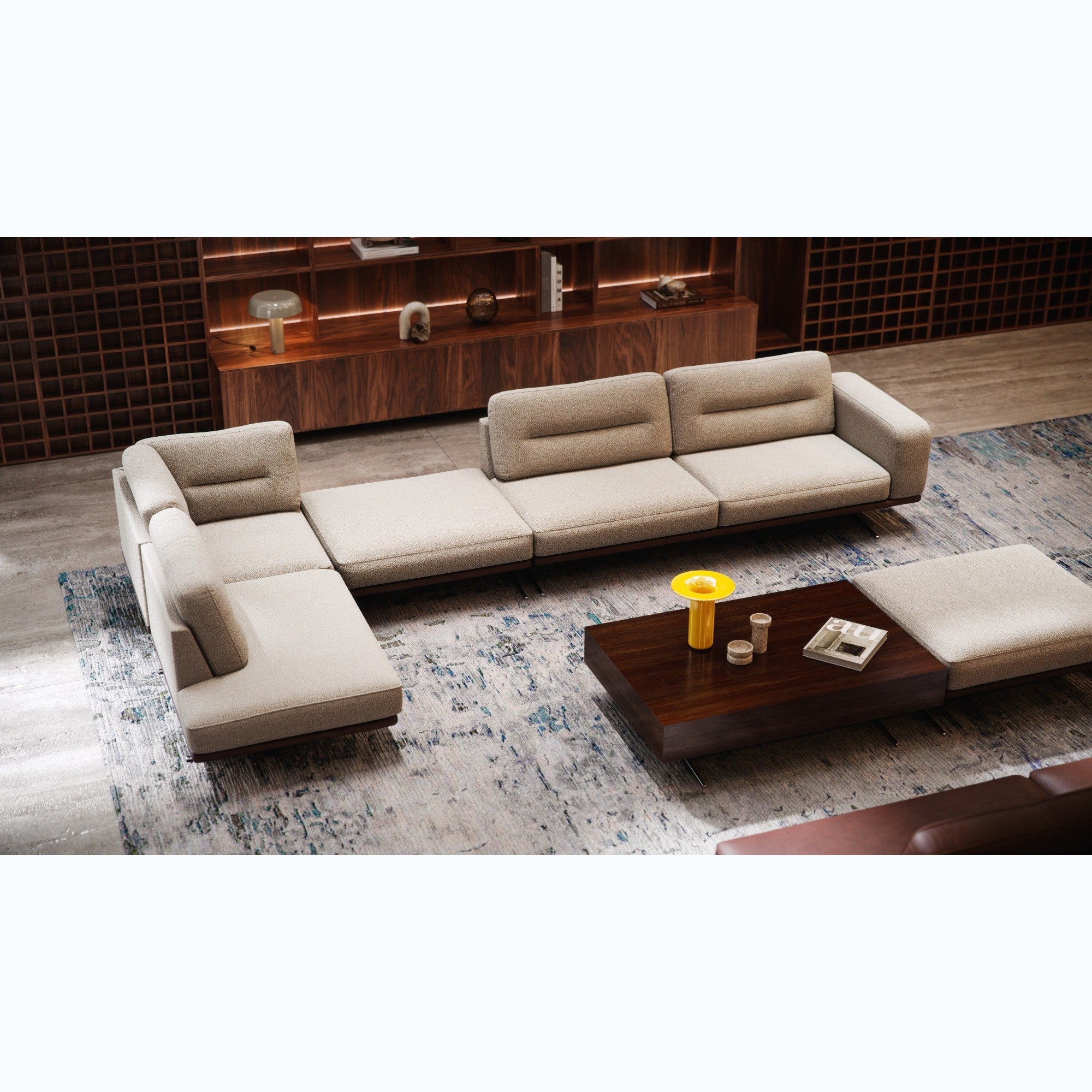 Kotna garnitura Bologna 415x207 cm, Material: Možnost izbire