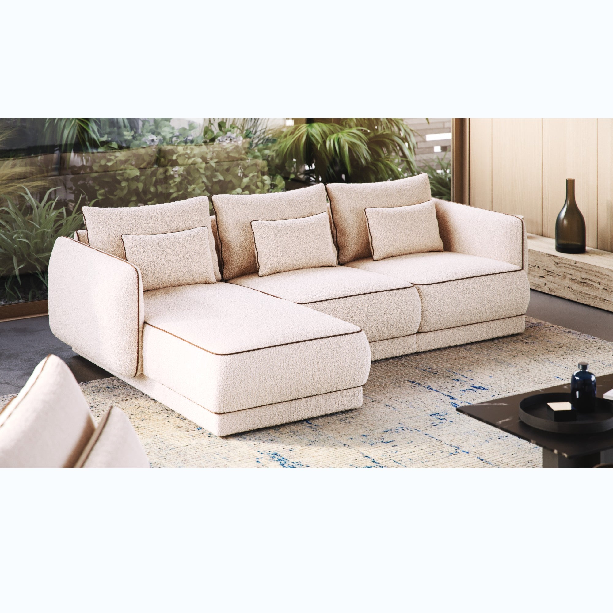 Kotna garnitura Yves 273x159 cm, Material: Možnost izbire