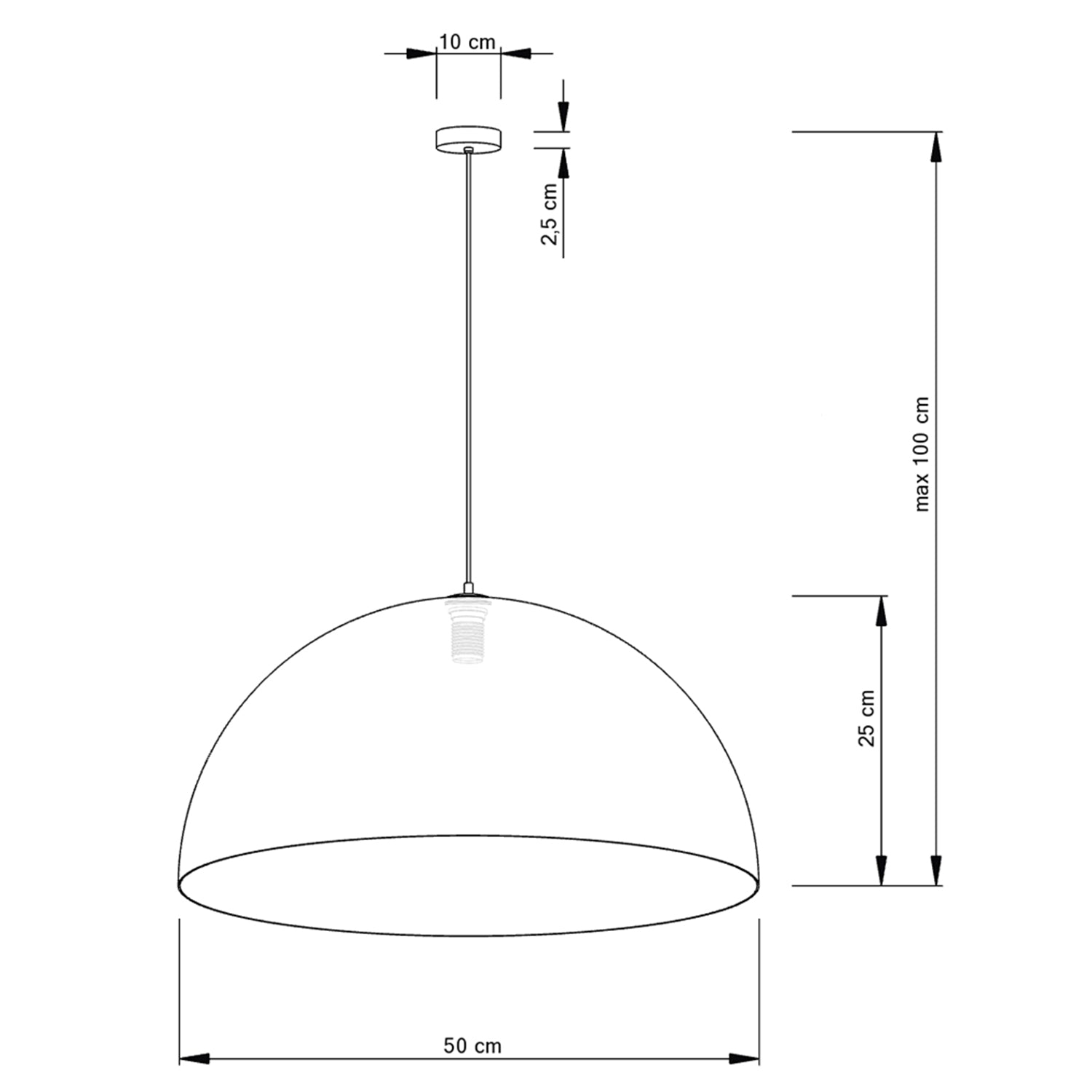 Viseča svetilka Krogla zlata