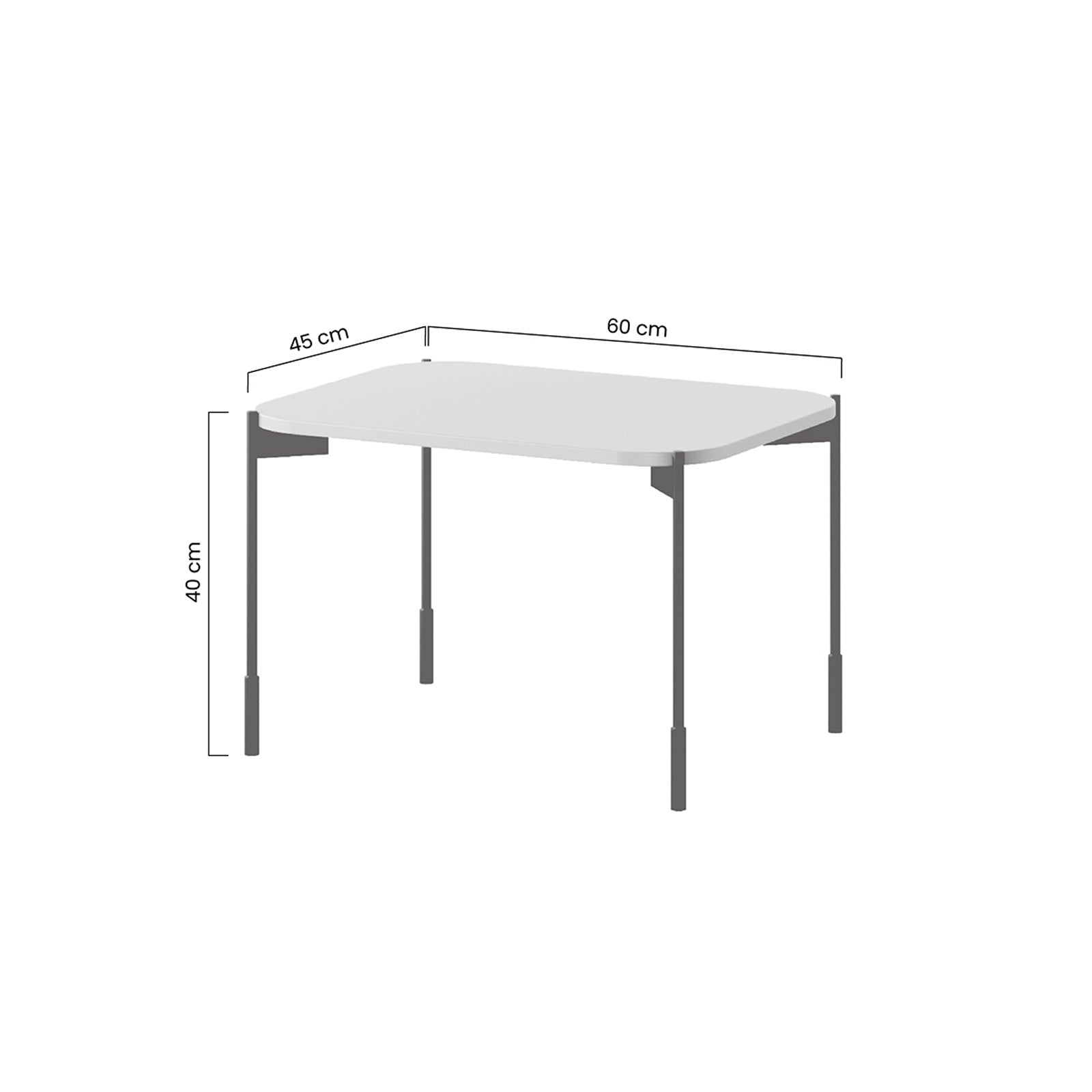 Klubska mizica Sonatia 60 cm, Material: MDF