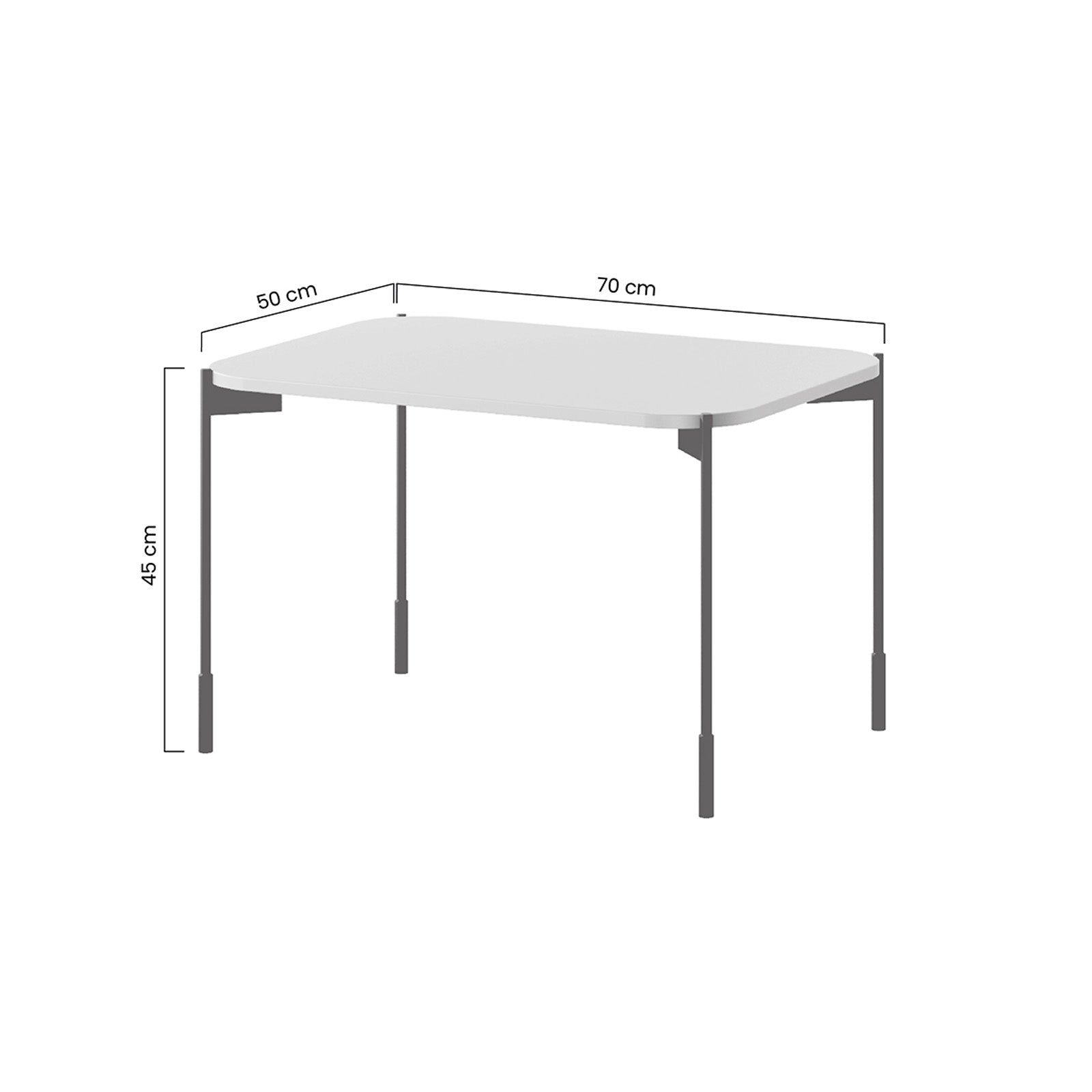 Klubska mizica Sonatia 70 cm, Material: MDF