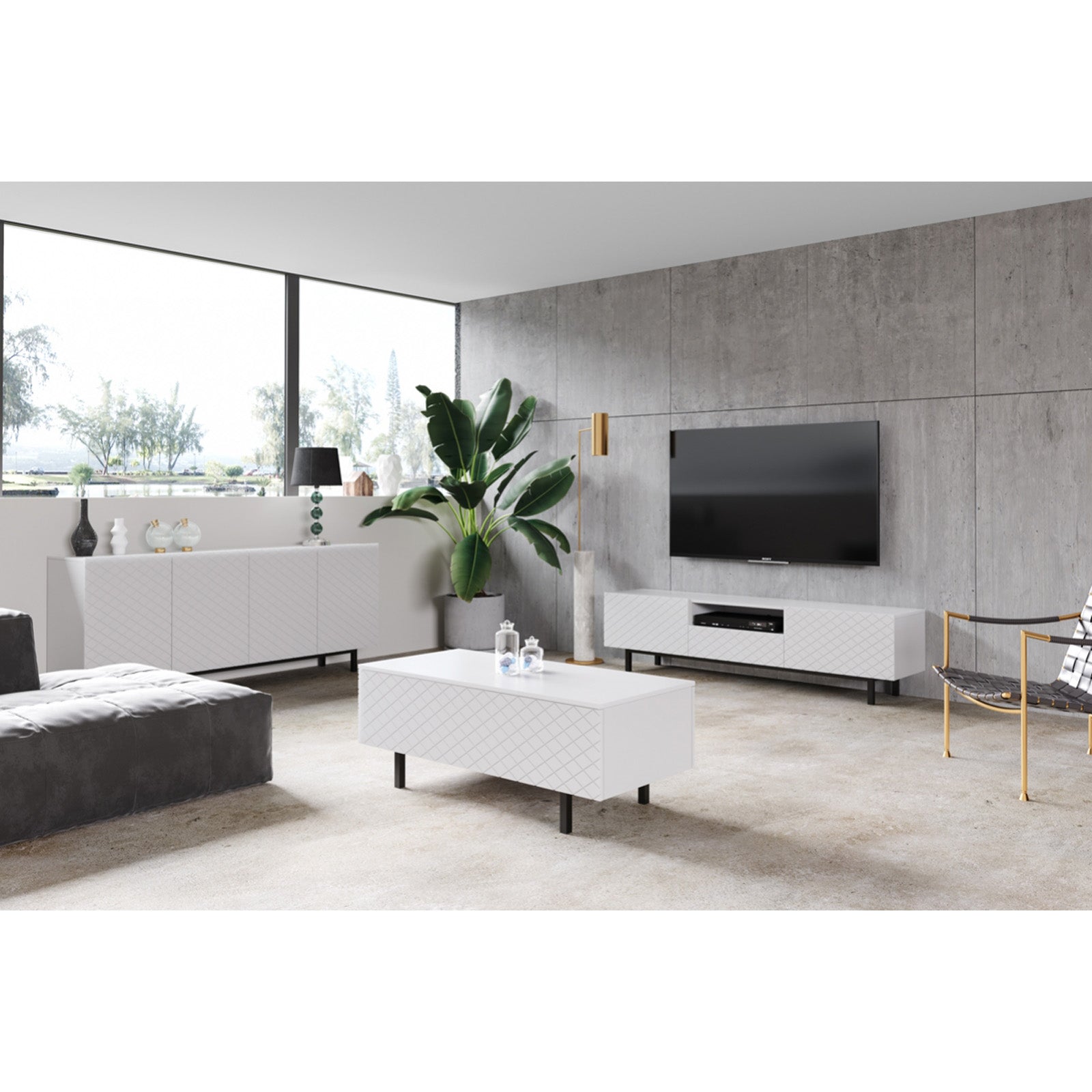 Klubska mizica Scalia 120 cm, Material: MDF