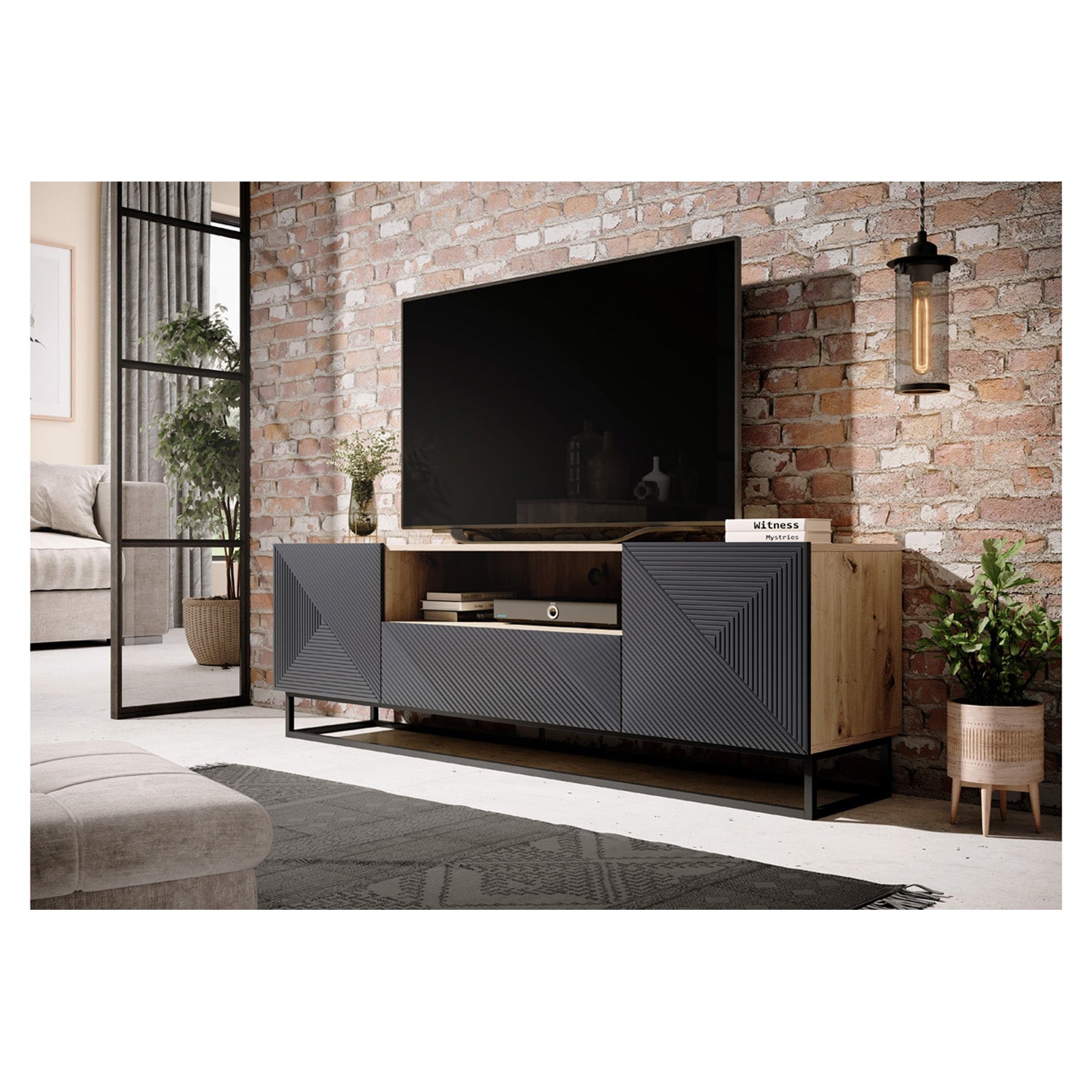 Predalnik Asha 167 cm, Material: hrast