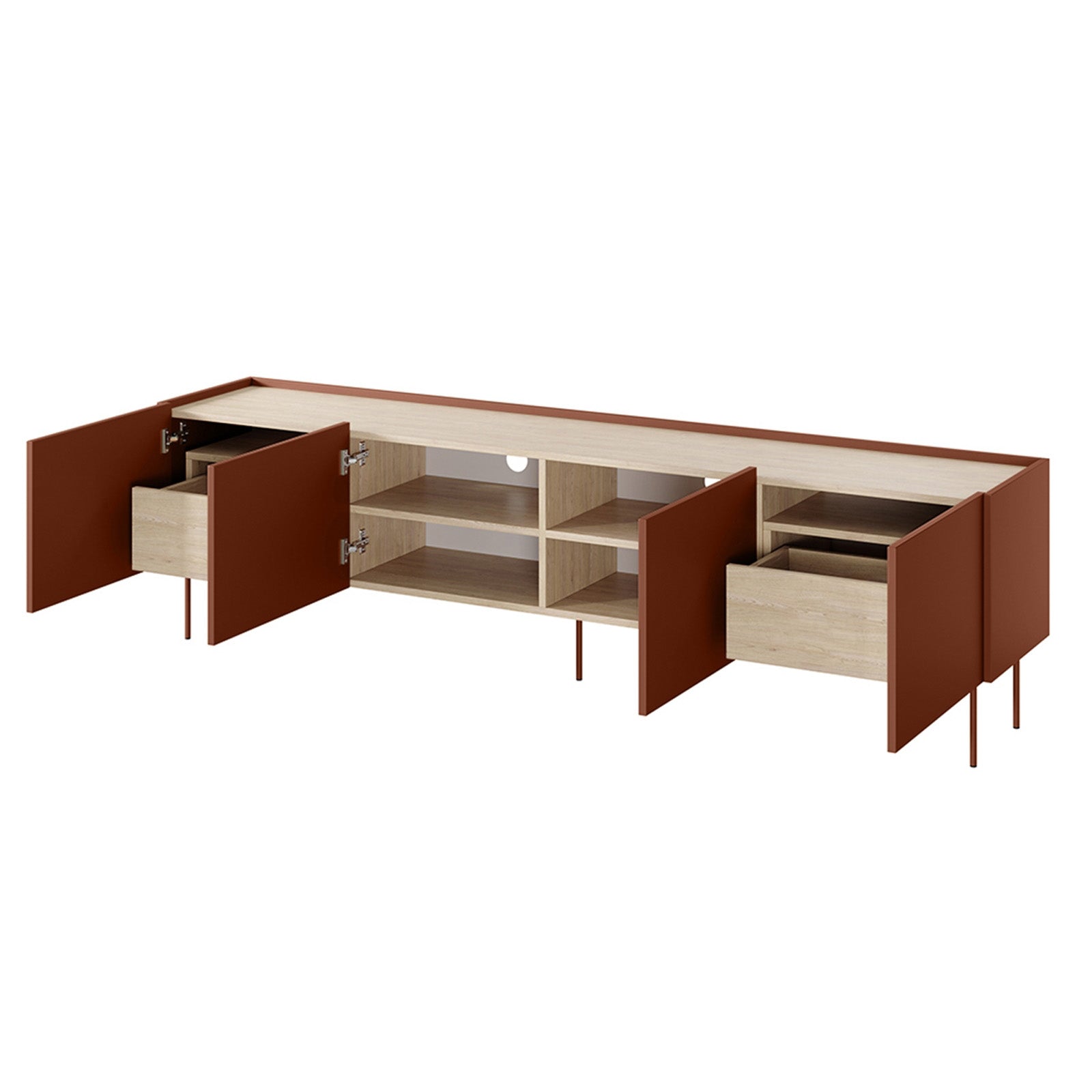 Predalnik Design 220 cm, 4 vrata in 2 predala, Material: MDF 