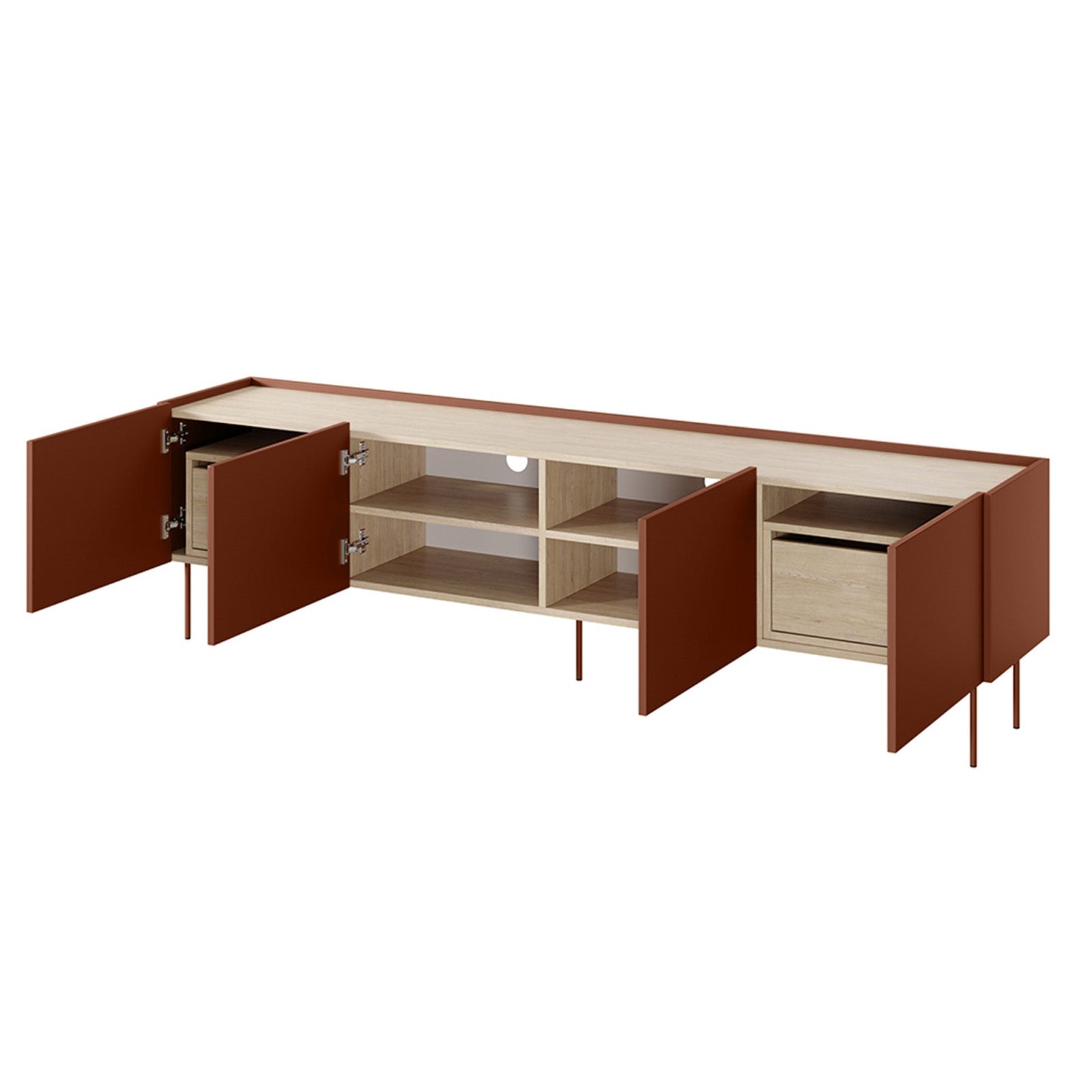 Predalnik Design 220 cm, 4 vrata in 2 predala, Material: MDF 