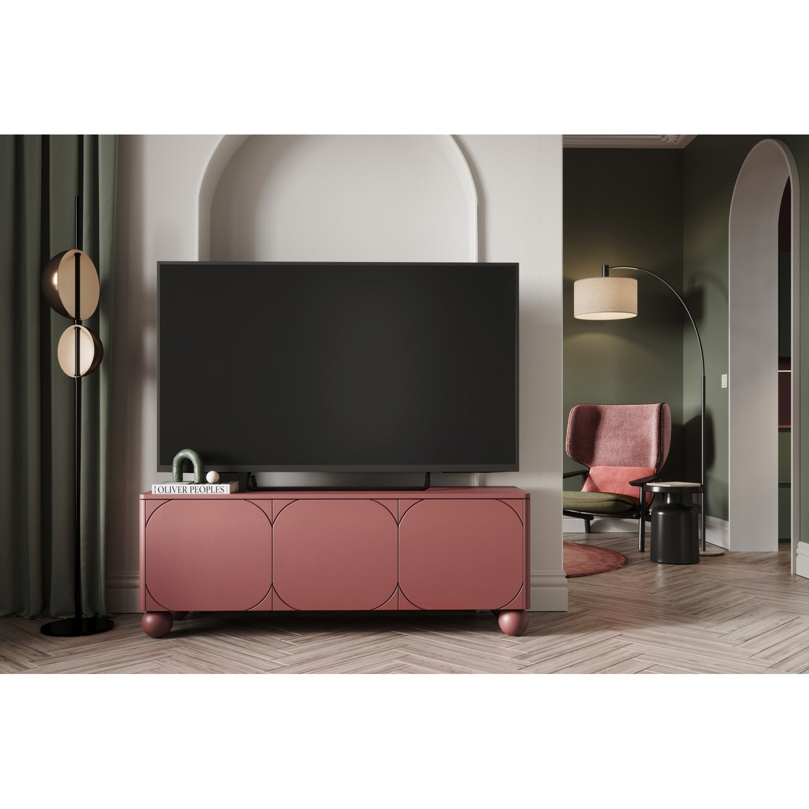 Sonatia komoda 150 cm, 3 vrata, Material: MDF