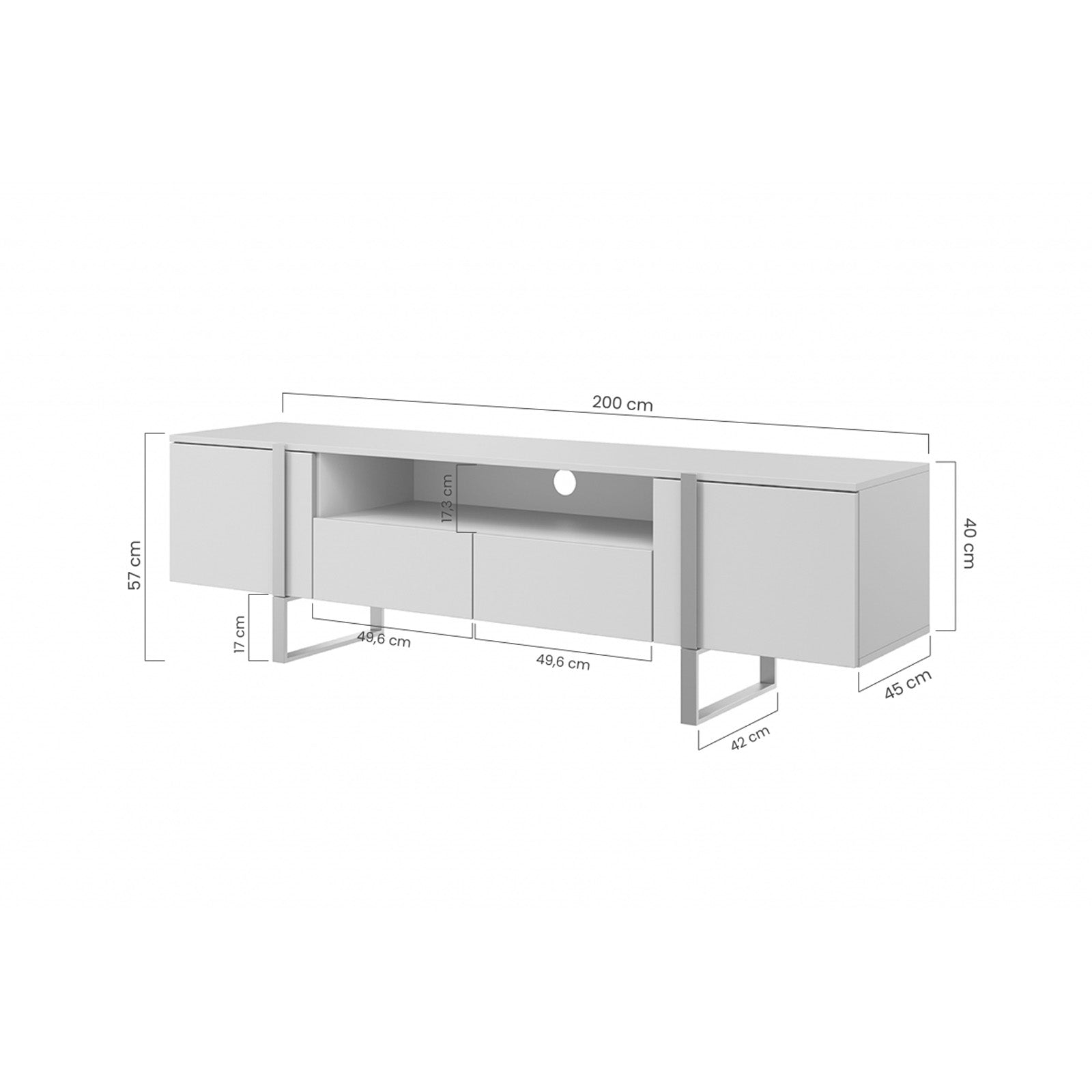 Predalnik Verica 200 cm, Material: Laminirana plošča