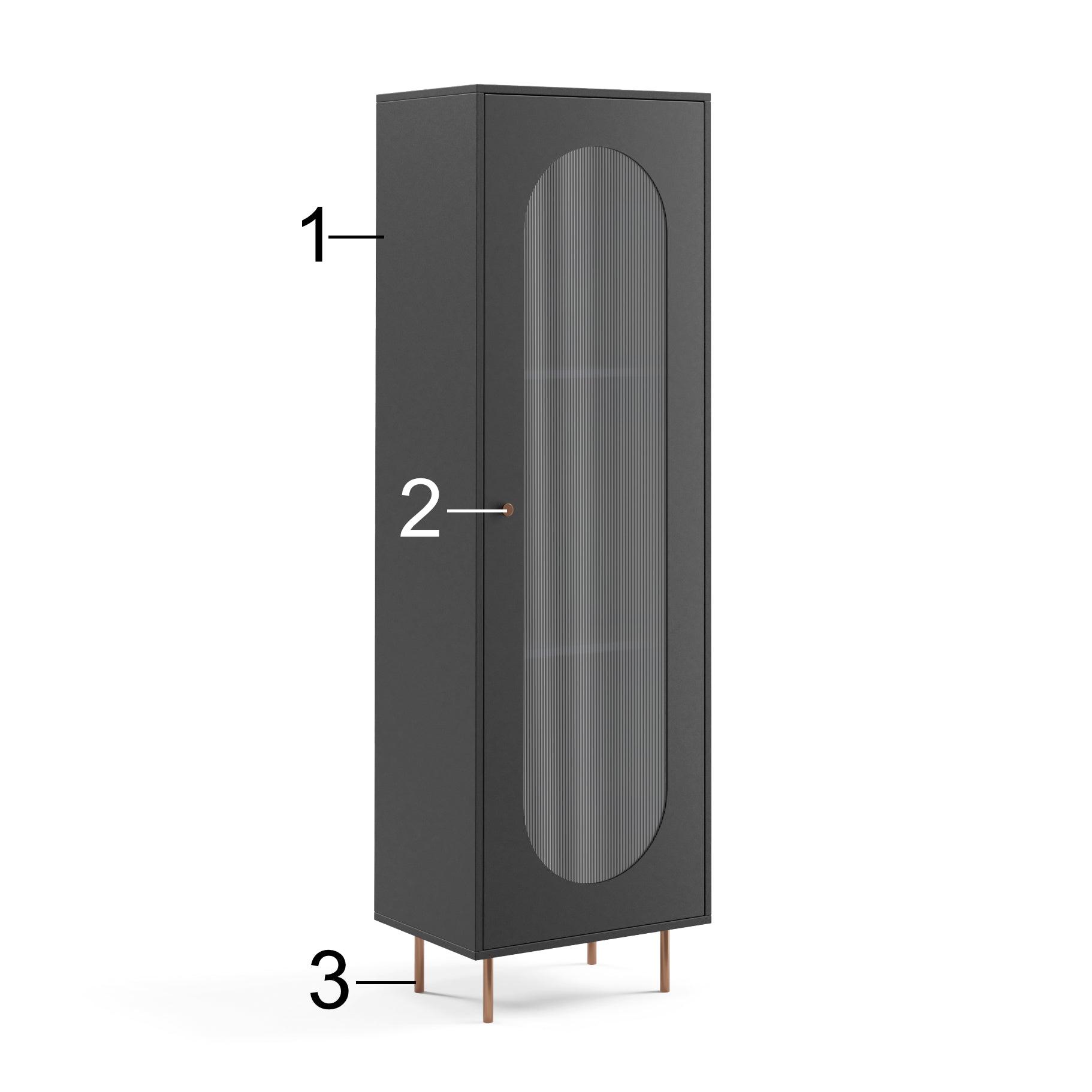 Žametna vitrina 200x60cm, Material: Laminirana plošča