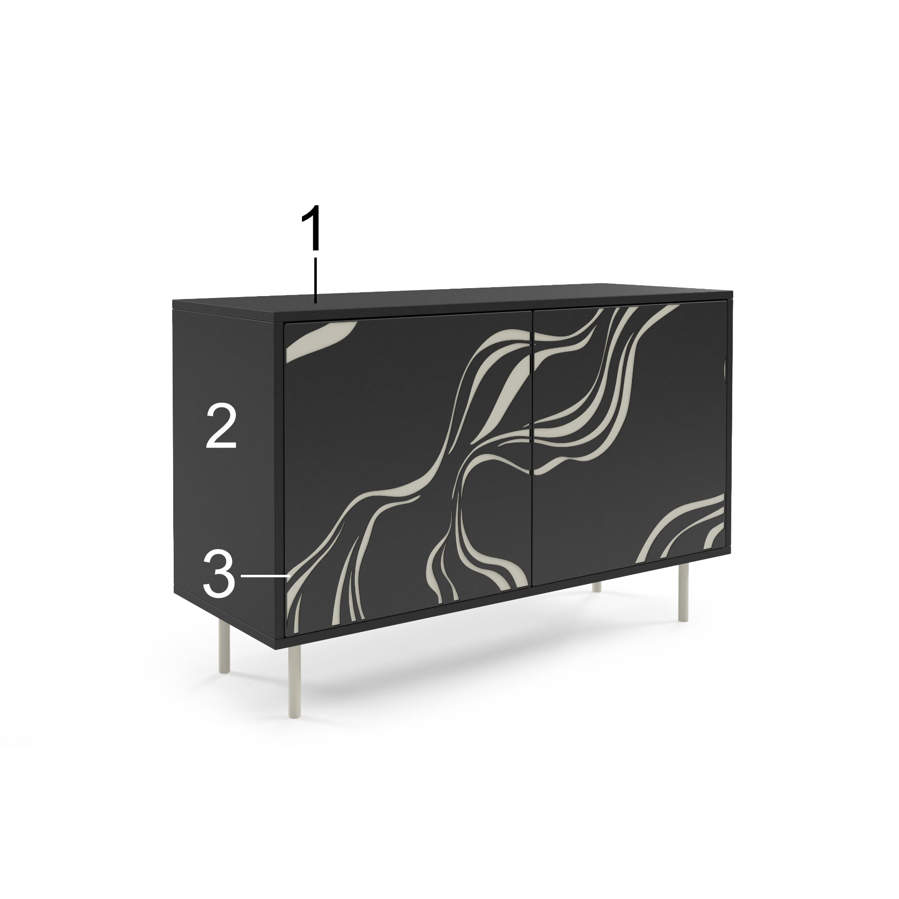 Komoda Vintro 110x42cm, Material: Laminirana plošča